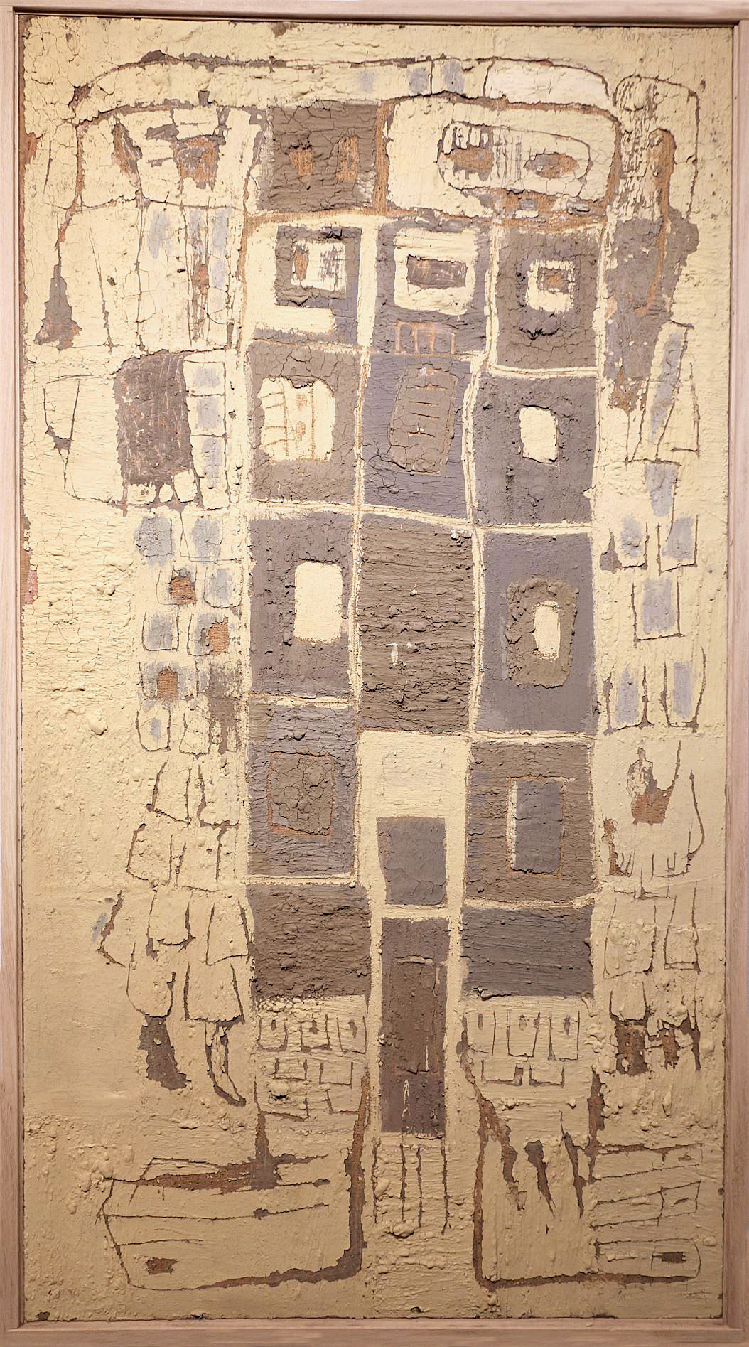 Daniel Duchert, Der Reisende, 2019, Lehm und Ton auf Jutegewebe, 103 x 186 cm.jpg