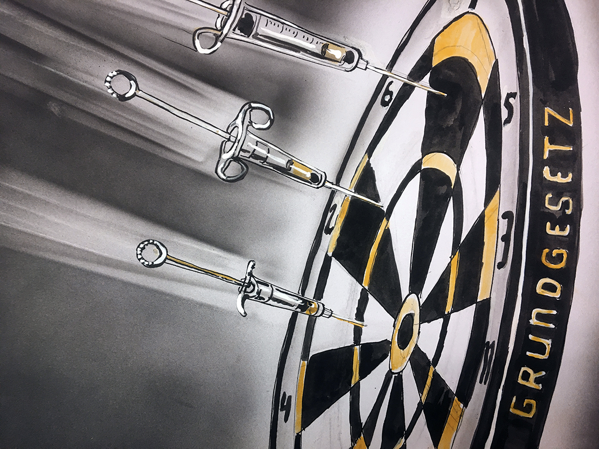 "Grundgesetzcoronadart", 2021