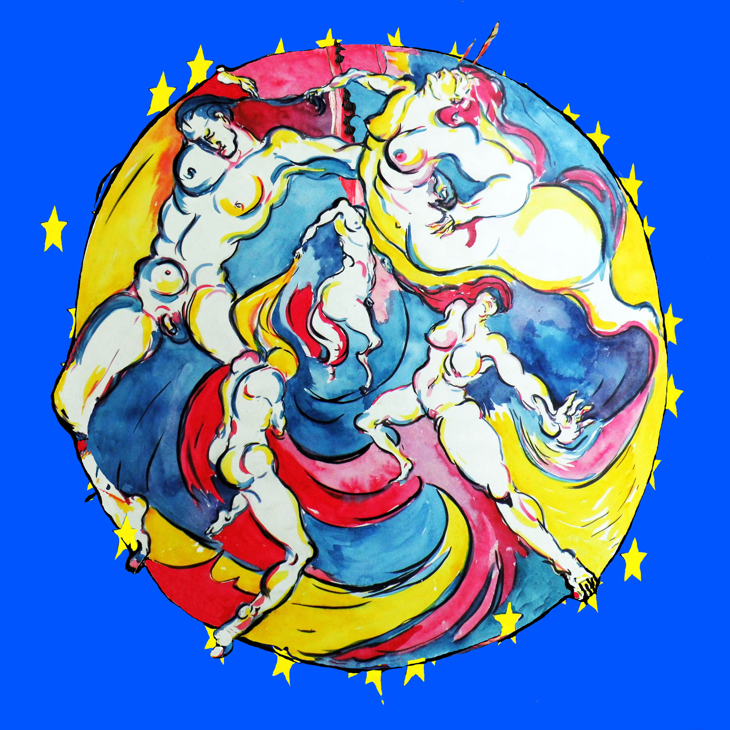 CAFE EUROPA -digitale Plastik von Regina Zacharski